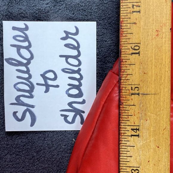 VTG Converse Luxury Puffer Jacket Hoodie Red Purple Unisex M Bomber Removable - Picture 4 of 15